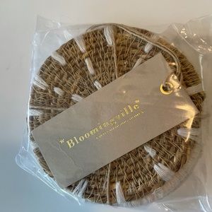 Bloomingville Woven Coasters, set of 4, NWT